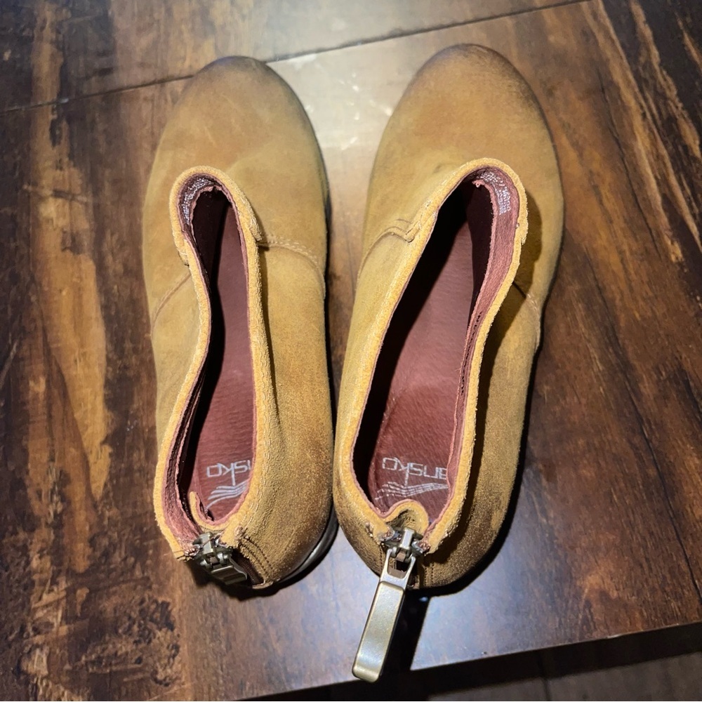 Dansko Tan Becki Waterproof Leather Performance Low Short Boot Bootie Sz 39 - Picture 8 of 9